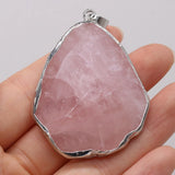 Natural Stone Amethyst Pendant for Jewelry Making