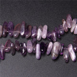 Natural Stone Purple Amethysts Crystals Spacer Beads 15''