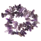 Natural Stone Purple Amethysts Crystals Spacer Beads 15''