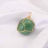 Raw Ore Pendant Amethyst Rose Quartz Agate Crystal Charms Diy Necklace