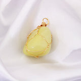 Raw Ore Pendant Amethyst Rose Quartz Agate Crystal Charms Diy Necklace