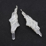 Natural Stone Irregular Rhombus Crystal Pendant 20-80mm DIY Necklace Earrings