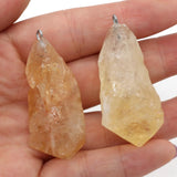 Natural Stone Citrin Pendants for Jewelry Making DIY Necklace