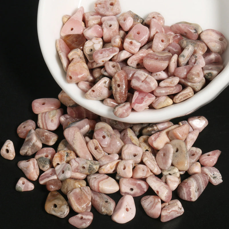 Rhodochrosite Chips Gravel Beads for Jewelry Making DIY Necklace 16''