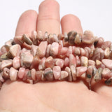 Rhodochrosite Chips Gravel Beads for Jewelry Making DIY Necklace 16''