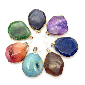 Dragon Pattern Agate Pendant for DIY Necklace