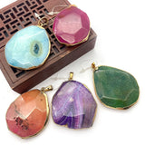 Dragon Pattern Agate Pendant for DIY Necklace