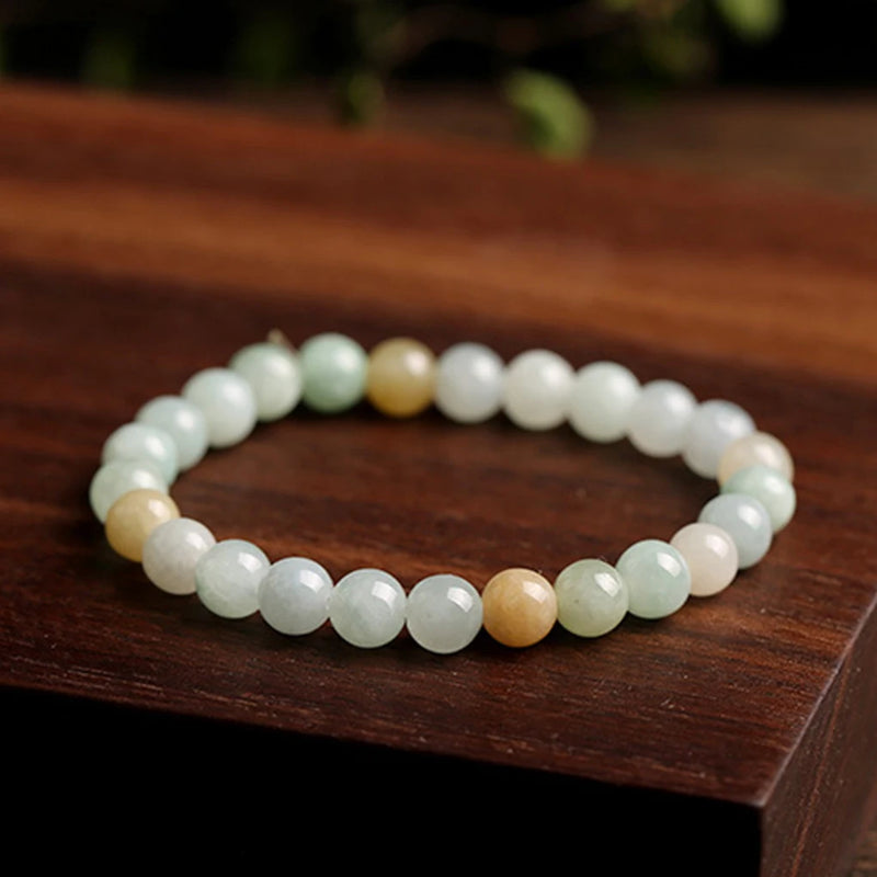 Natural Stone Jade Bracelets Women Beaded Semi Precious Jadeite Yoga
