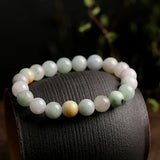 Natural Stone Jade Bracelets Women Beaded Semi Precious Jadeite Yoga