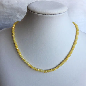 Multicolor Ruby Jade Roundel Faceted Necklace 40+5CM Chocker Beads
