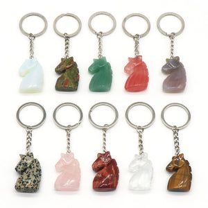 Green Aventurines Tiger Eye Stone Keychains for Women