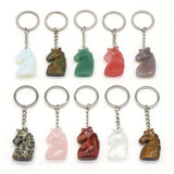 Green Aventurines Tiger Eye Stone Keychains for Women