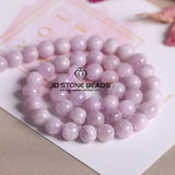 Natural Stone Kunzite Bead Purple Spodumene Round Spacer Gemstone