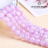 Natural Stone Kunzite Bead Purple Spodumene Round Spacer Gemstone