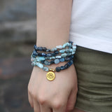 Natural Stone & Quartz Irregular Bead Bracelet Yoga Gift Bijoux