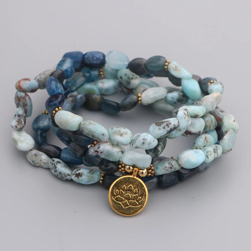 Natural Stone & Quartz Irregular Bead Bracelet Yoga Gift Bijoux