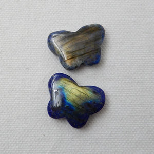 Labradorite & Lapis Lazuli Butterfly Earrings