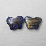 Labradorite & Lapis Lazuli Butterfly Earrings