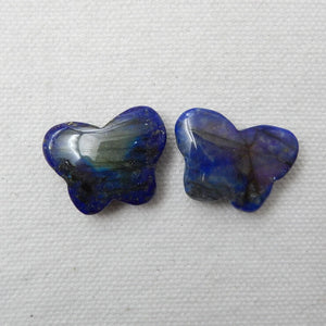 Labradorite & Lapis Lazuli Butterfly Earrings