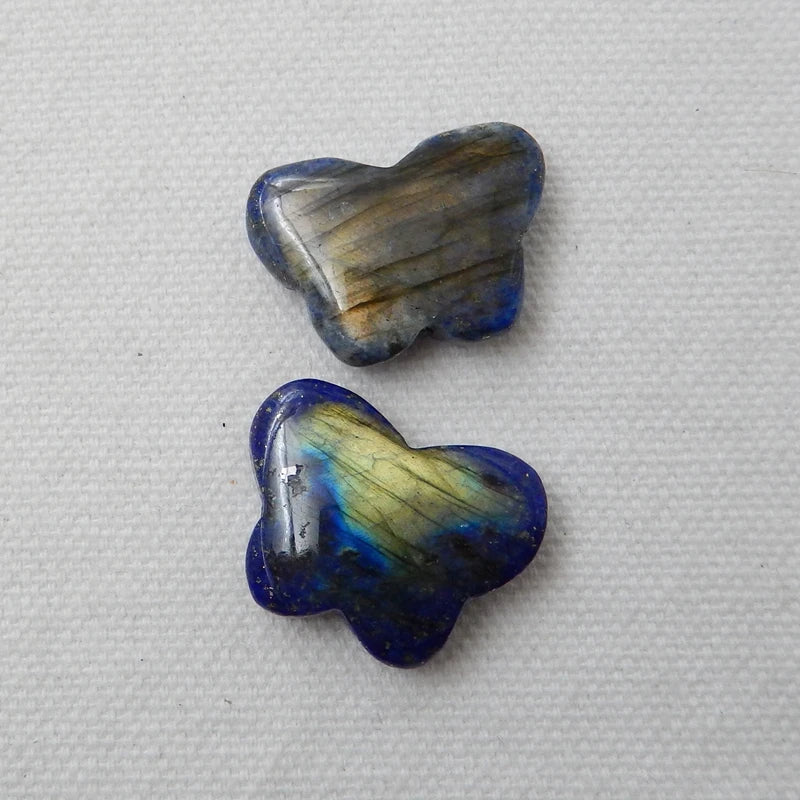 Labradorite & Lapis Lazuli Butterfly Earrings