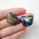 Labradorite & Lapis Lazuli Butterfly Earrings