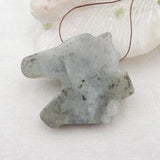 Labradorite Horse Head Pendant Bead 43x39x10mm 28g