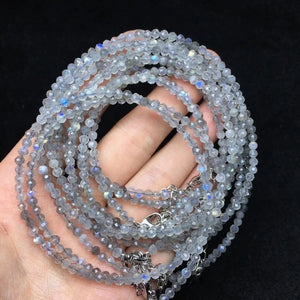 Labradorite Moonstone Bead Chokers Necklace for Women