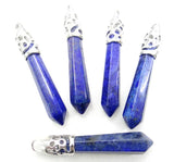 Labradorite Quartz Lapis Tiger Eye Pillar Pendant Chakra Necklace DIY 8pc