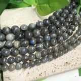 Labradorite Round Loose Stone Beads 4-12mm 15in