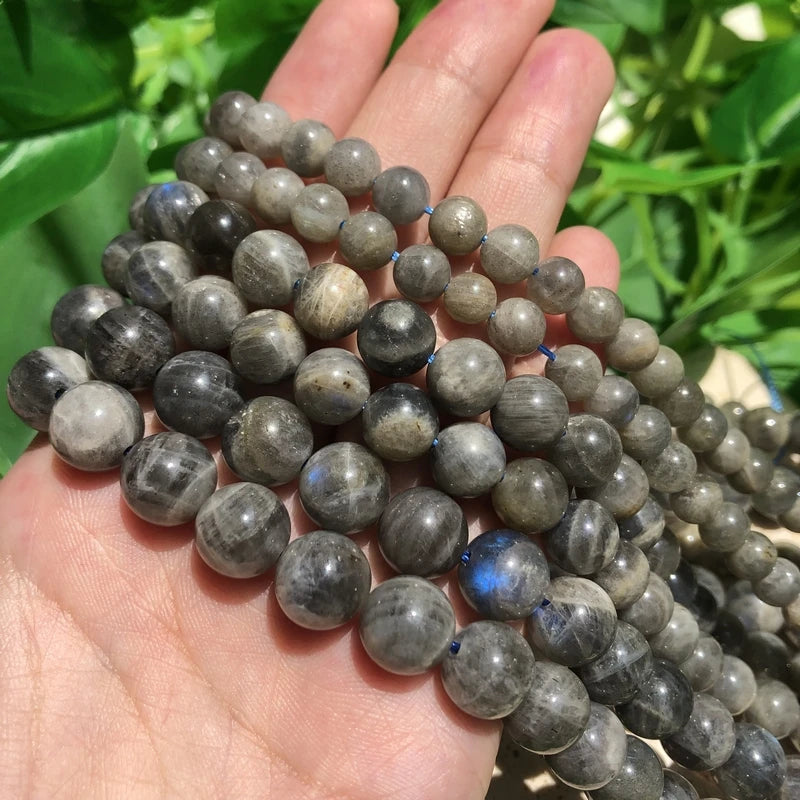 Labradorite Round Loose Stone Beads 4-12mm 15in