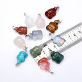 Natural Stone Turtle Carving Pendant Box for Jewelry Making