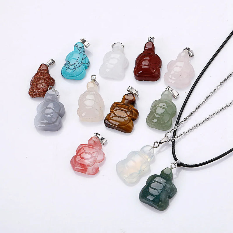 Natural Stone Turtle Carving Pendant Box for Jewelry Making