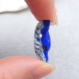 Lapis Lazuli Wolf Head Pendant Bead 25x17x9mm