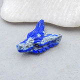Lapis Lazuli Wolf Head Pendant Bead 25x17x9mm