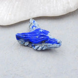 Lapis Lazuli Wolf Head Pendant Bead 25x17x9mm