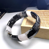 Natural Stone Lapis Men Bracelet High Faceted Watch Band Shape Elastic Cord