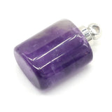 Natural Stone Lapis Amethysts Perfume Bottle Charm Pendant for DIY Necklace