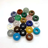 Natural Stone Large Hole Beads for DIY Jewelry Making Bracelet Necklace