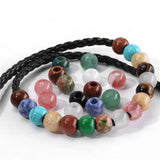 Natural Stone Large Hole Round Beads 12mm