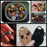Natural Stone Large Hole Round Beads 12mm