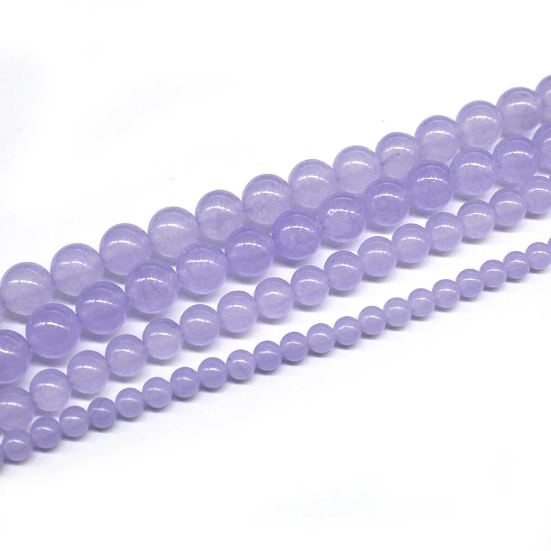 Chalcedony Jades Round Beads 4-12MM DIY Bracelet Necklace