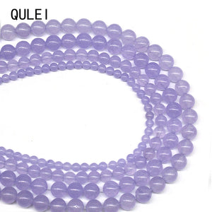 Chalcedony Jades Round Beads 4-12MM DIY Bracelet Necklace