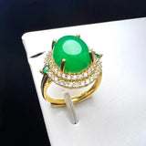 Natural Stone Agate Finger Ring Charm Rings Copper Stone Rings