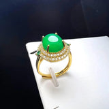 Natural Stone Agate Finger Ring Charm Rings Copper Stone Rings