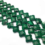 Amethyst Natural Stone Leaf-shaped Faceted Beads 12x12x5mm