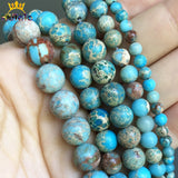 Sea Sediment Jaspers Round Loose Beads for DIY Jewelry Making 15''