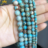 Sea Sediment Jaspers Round Loose Beads for DIY Jewelry Making 15''