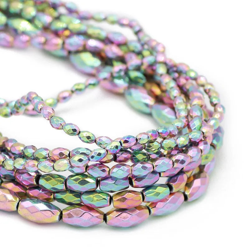 Light Purple Hematite Spacer Beads 3-6MM Oval