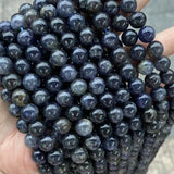 Smooth Round Purple Lolite Stone Beads 6 8 10mm