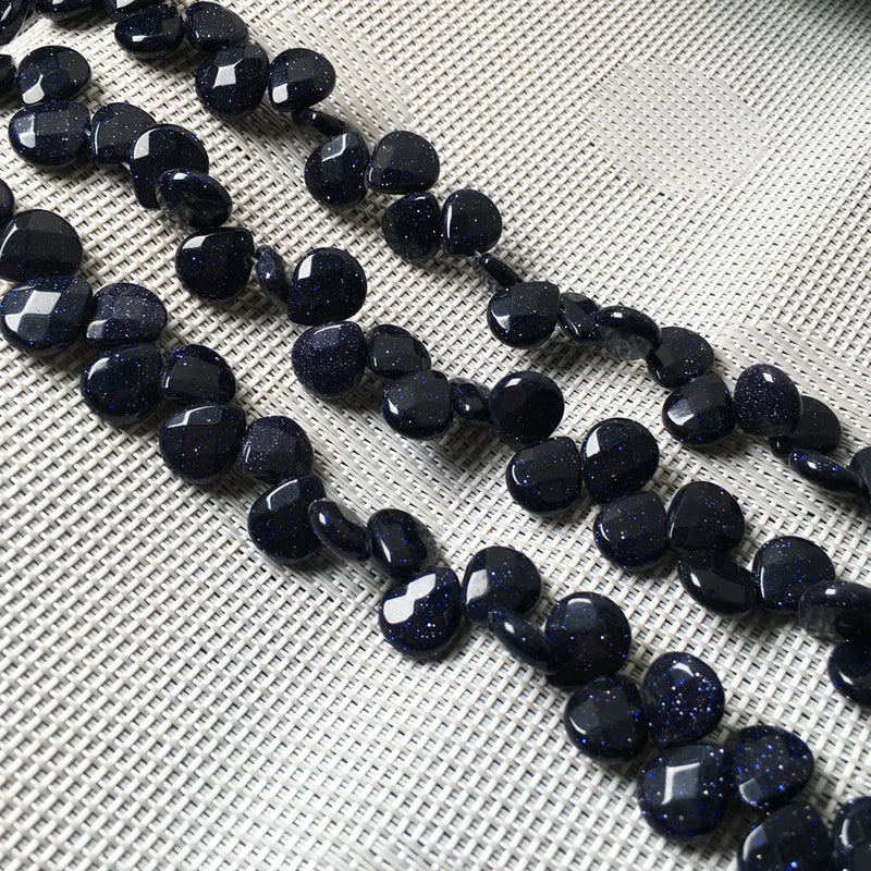 Natural Stone Drop Shape Crystal Agates Tiger Eye Faceted Beads
